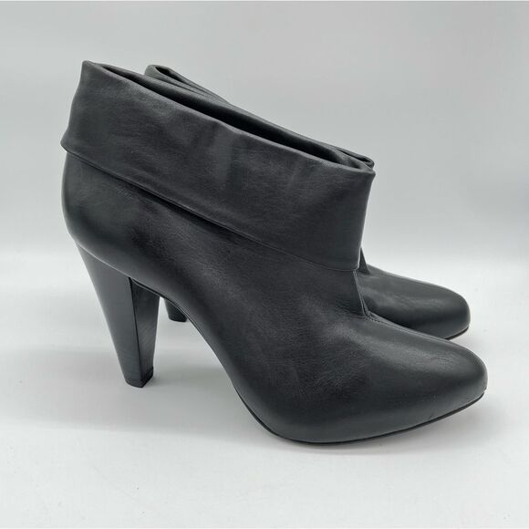 Pour La Victoire |Brenda| Black Leather Ankle Boots Size 8 - Picture 1 of 12